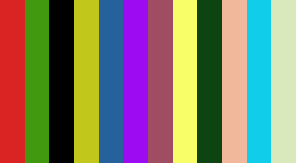 Twelve vertical coloured stripes.